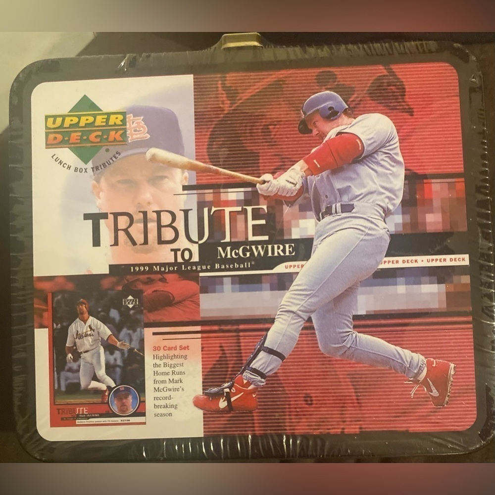 1999 Mark McGwire Upper Deck Tribute lunch Box with 30 card Set